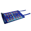 Luxury Leather Backgammon Roll Up with Acrylic Checkers