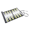 Portable High-Quality Leather Black Green Acrylic Checkers Backgammon Roll Up Set