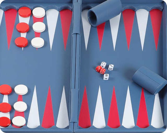PU leather backgammon set