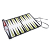 Portable High-Quality Leather Black Green Acrylic Checkers Backgammon Roll Up Set
