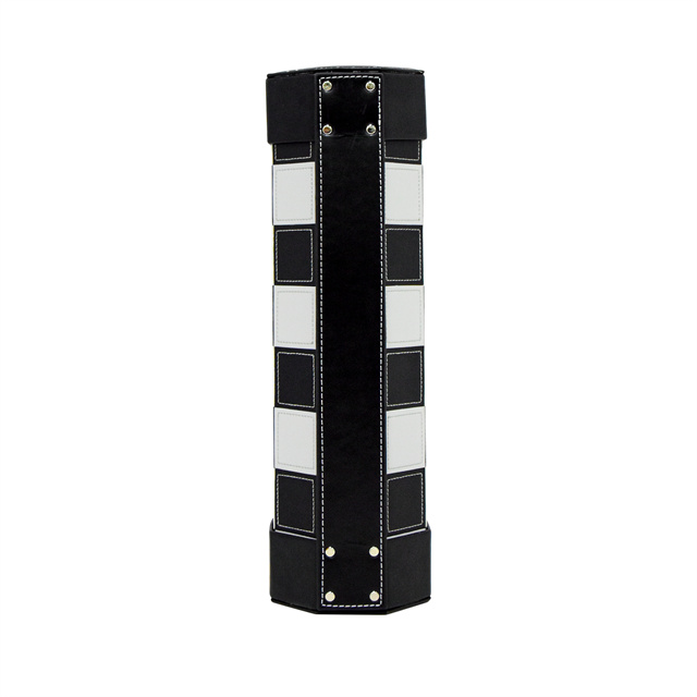 Portable Beech Wood Leather Checkers Travel Game Backgammon Roll Up Set 