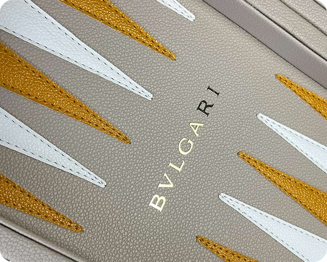 custom backgammon set with Logo process