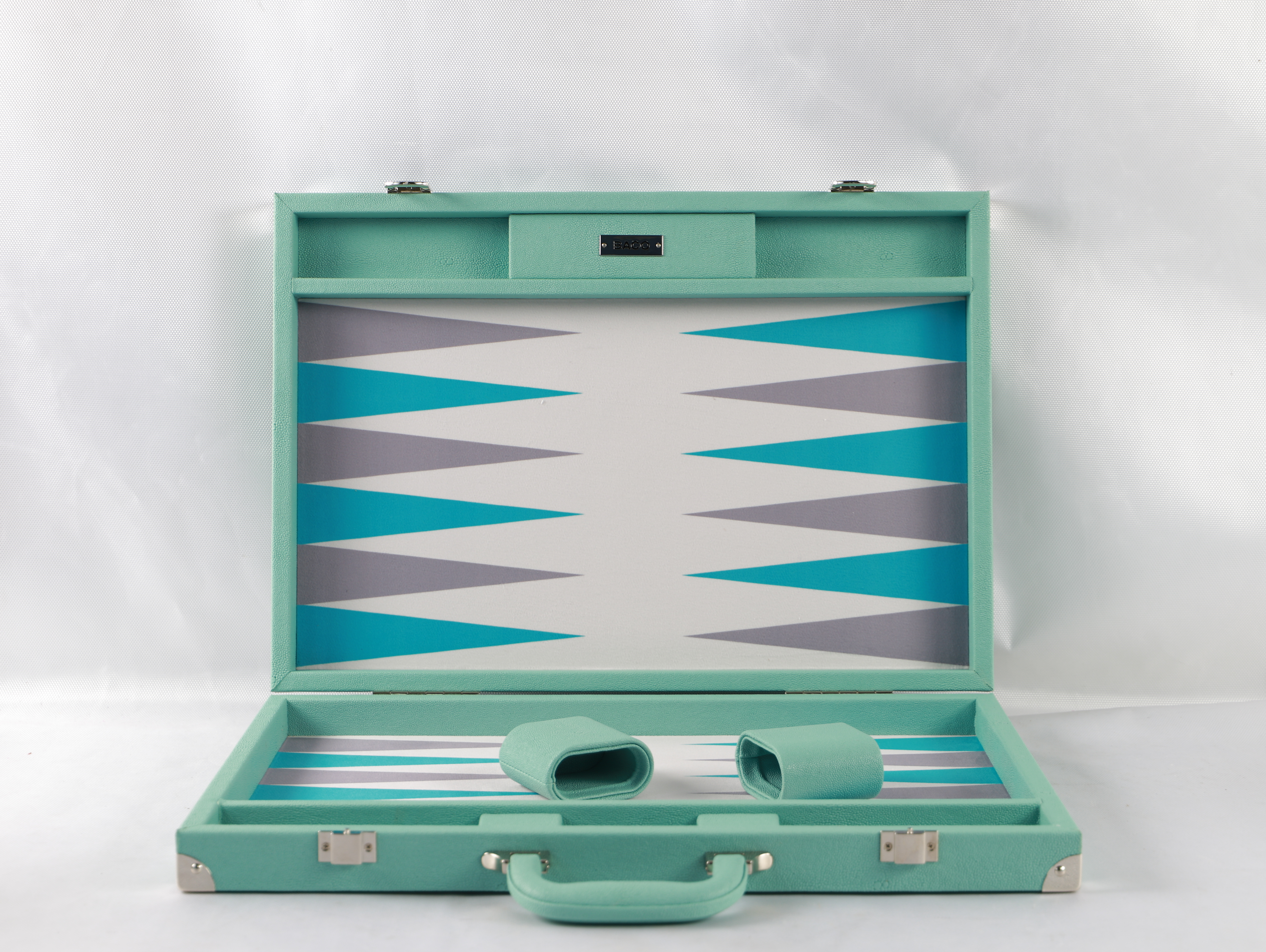 20 INCHES PROFESSIONAL BACKGAMMON SET IN SHARK PATTERN DESIGN PU