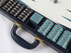 NEW Backgammon With Metal Ring Checkers