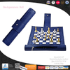 Premium Leather Roll Up Chess Set with Metal Chips