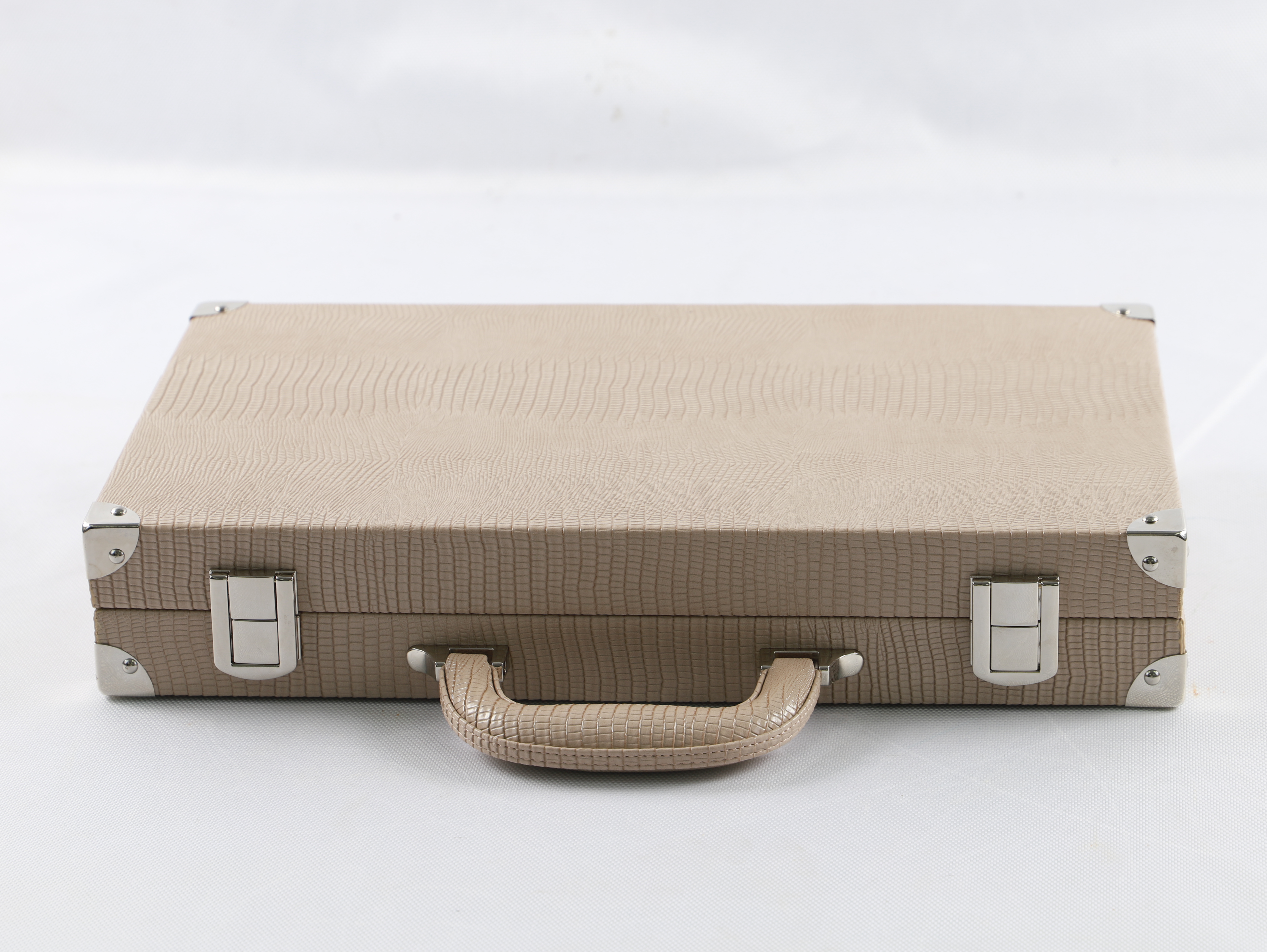  Custom Adult Backgammon Travel Set Leather Case with Portable Board And Playing Chips