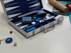 Professional Aluminum Frame Backgammon Set Portable Folding Board with Smooth Playing Surface