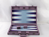 Classic Backgammon Set with Gun Colour Metail Fittings in Professional Size