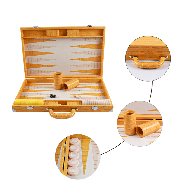 Hot Sale Backgammon Game Set Luxury Backgammon for Table Game