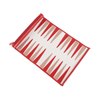 Sheepskin Backgammon Roll Up Set with Metal Dice and Checkers
