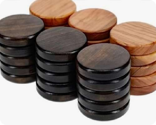 custom backgammon set with wooden checker