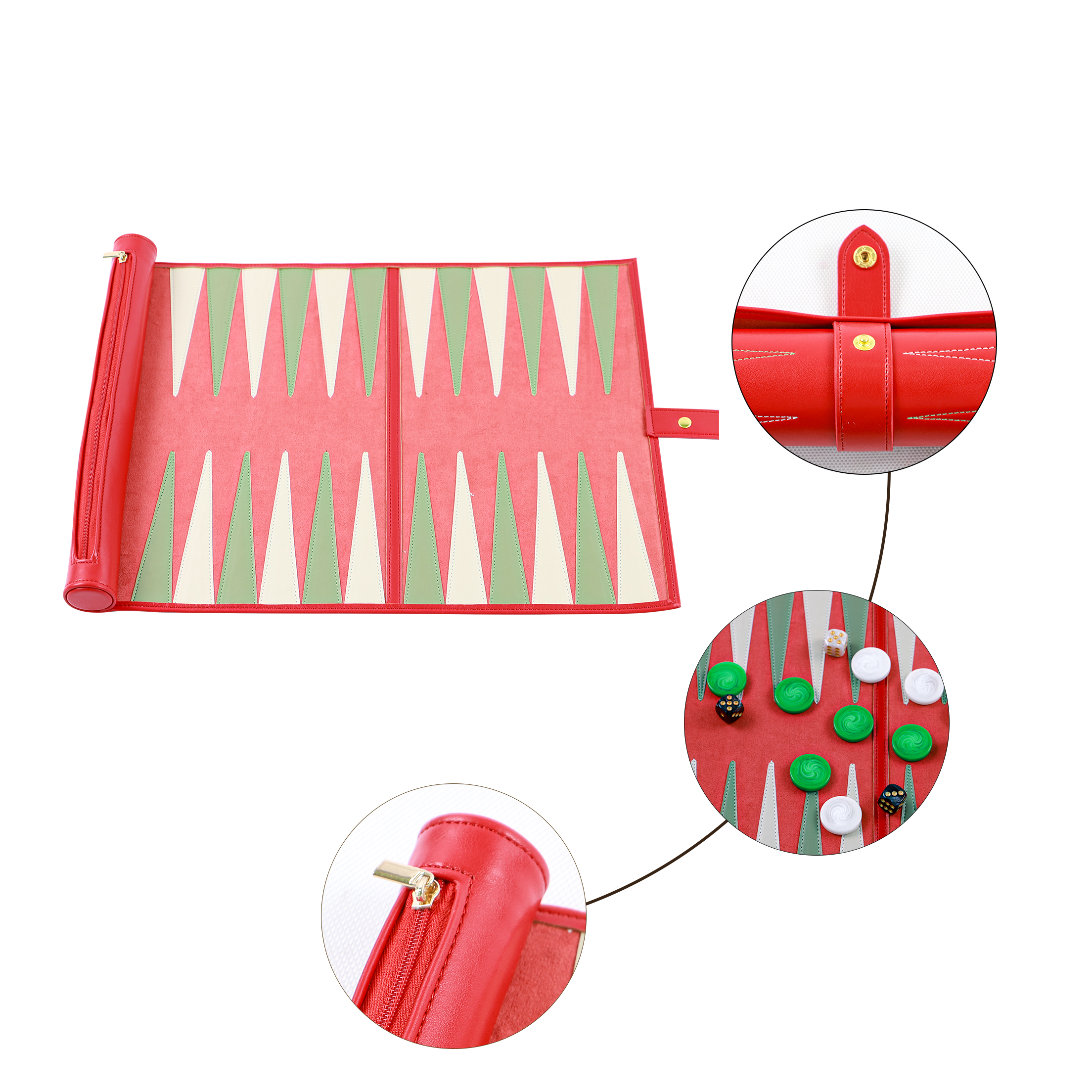 Travel-Friendly Backgammon Roll 