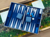 Professional Aluminum Frame Backgammon Set Portable Folding Board with Smooth Playing Surface