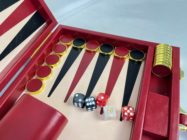 Golden Metal Checkers with leather on the top