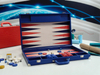 Classic Leather Suitcase Style Backgammon Set with Smooth Playing Surface Professional Wholesale Game Case - 21Inch