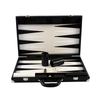 Handcrafted Backgammon Set with Alligator Pattern And Premium Checkers And Dice Leather Folding Backgammon Board