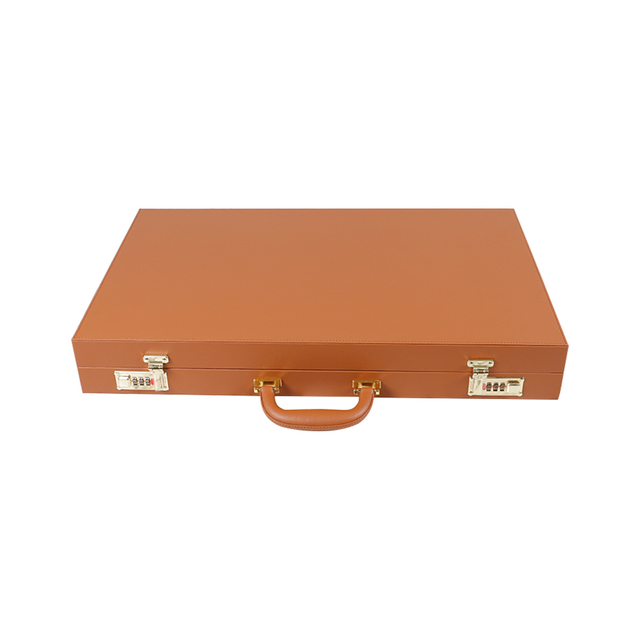 Luxury Custom Handmade Chess Folding Travel Leather Canvas Backgammon Game