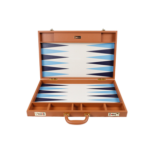 Luxury Custom Handmade Chess Folding Travel Leather Canvas Backgammon Game