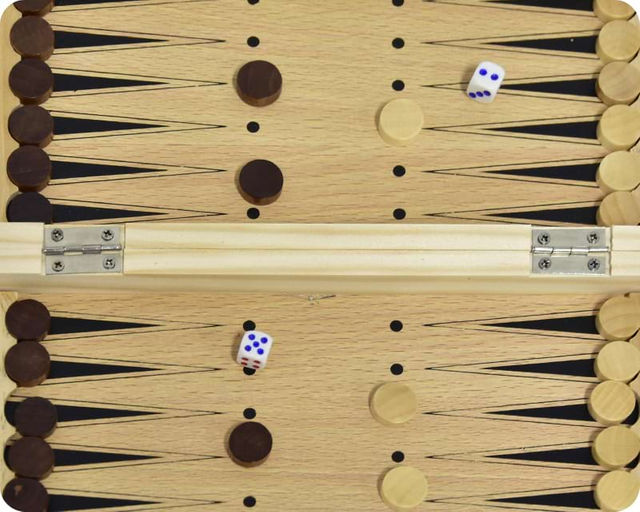 wood backgammon set