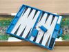 Handmade Luxury Crocodile Pattern Leather Backgammon Set Professional Folding Portable Board Game Case