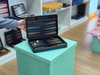 Slim Travel Backgammon Set Leather Zipper Case Portable Folding Game Kit for Business Trips - 16Inch