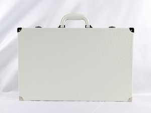 2025 newly designed backgammon board draws inspiration from the creamy hue of ostrich-patterned vegan leather.