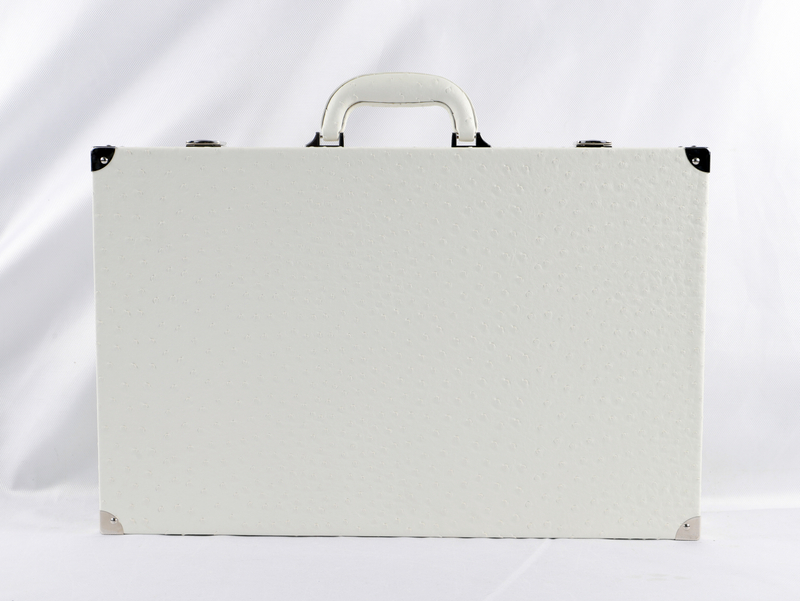 2025 newly designed backgammon board draws inspiration from the creamy hue of ostrich-patterned vegan leather.