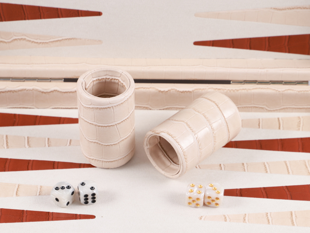 2025 New Luxury Design Customizable Leather Backgammon Set Folding Backgammon Set