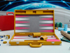 Handcrafted High-End Yellow Leather Backgammon Set Luxury Folding Board for Wholesale & Custom Gifts