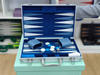 Professional Aluminum Frame Backgammon Set Portable Folding Board with Smooth Playing Surface