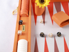 20 INCHES PROFESSIONAL BACKGAMMON SET IN ORANGE