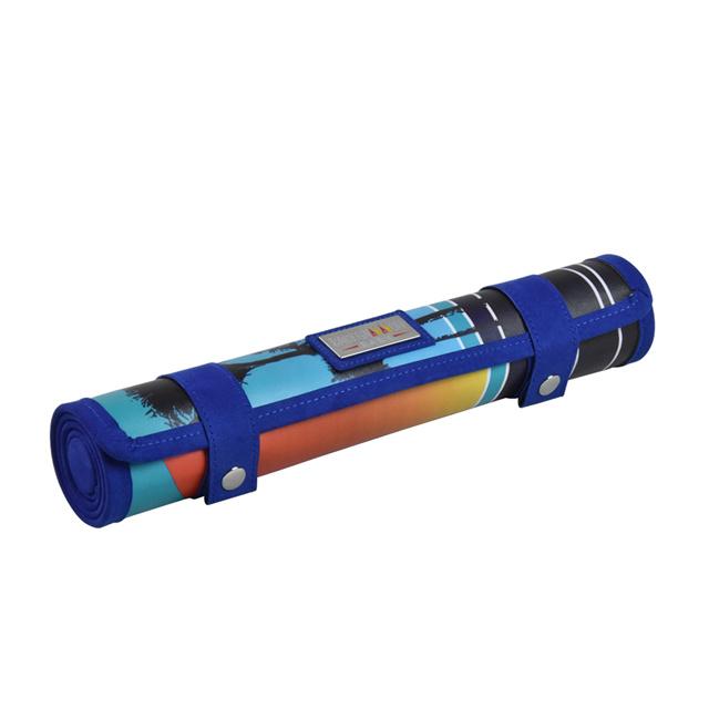 Luxury Leather Backgammon Roll Up with Acrylic Checkers