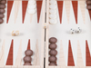 2025 New Luxury Design Customizable Leather Backgammon Set Folding Backgammon Set