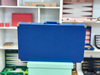 Custom PU Leather Backgammon Board Luxury Blue Suitcase Game Set with Handle