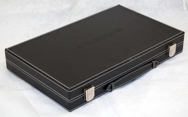 Leather Backgammon with Paper Printed Gift Box