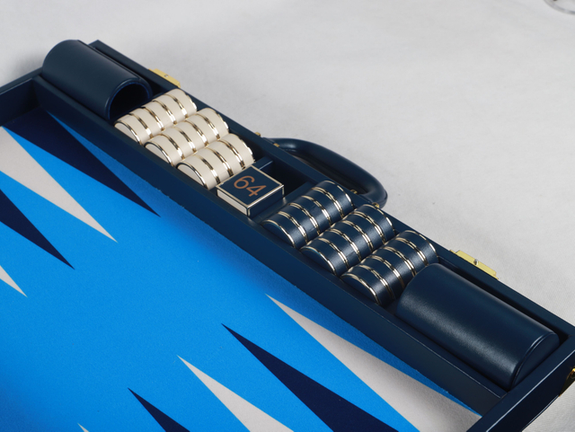 NEW Backgammon With Metal Ring Checkers