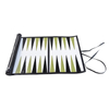 Portable High-Quality Leather Black Green Acrylic Checkers Backgammon Roll Up Set