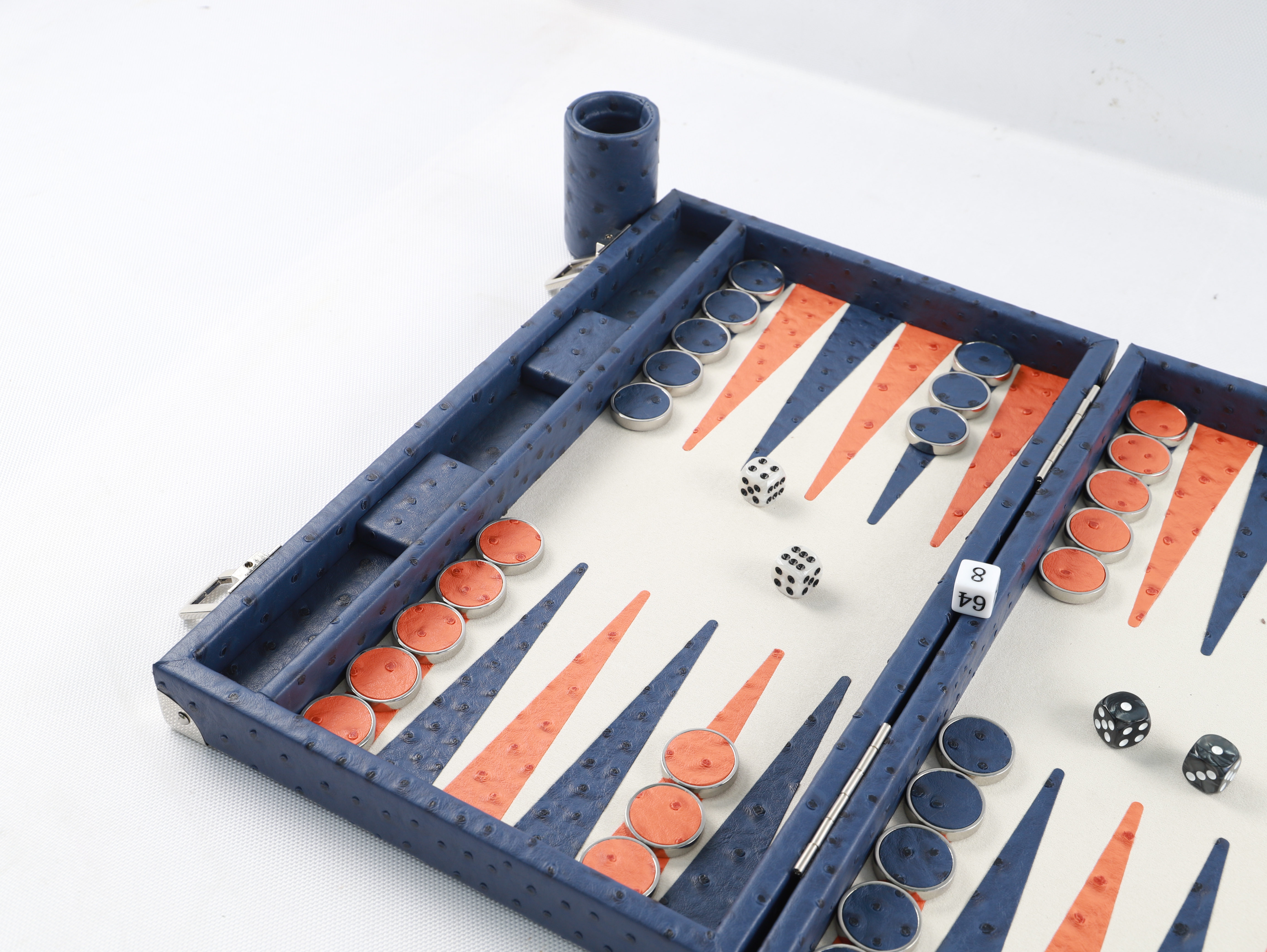 Travel Leatherette Case Backgammon Board Magnetic Checkers Classic Storage Board Game Set Backgammon