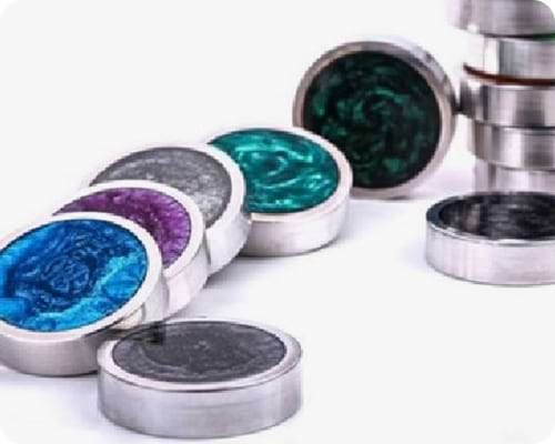 custom backgammon set with metal ring checker