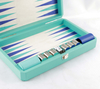 Metal Ring Checker Backgammon in Tiffany Blue Colour