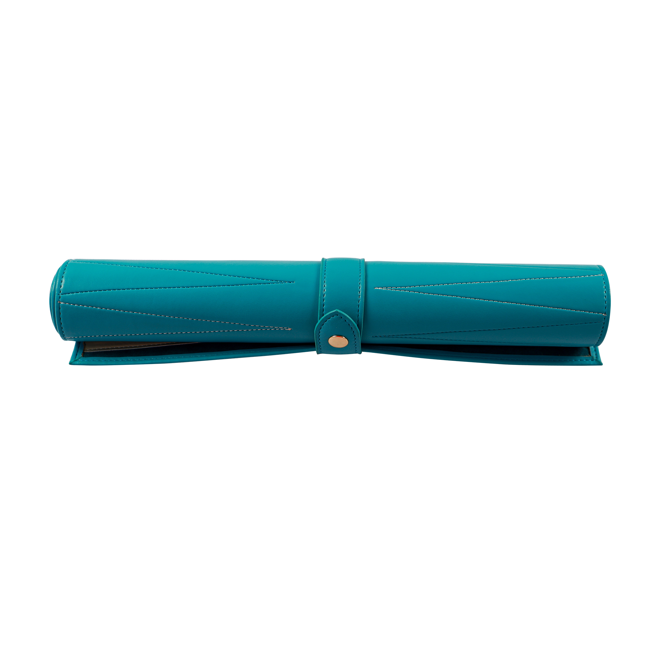 Turquoise PU Roll Up Travel Backgammon Complete Game Kit