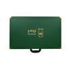 Custom Logo Luxury Green Leather Backgammon Set