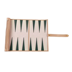 Roll Up PU Leather Travel Backgammon Set