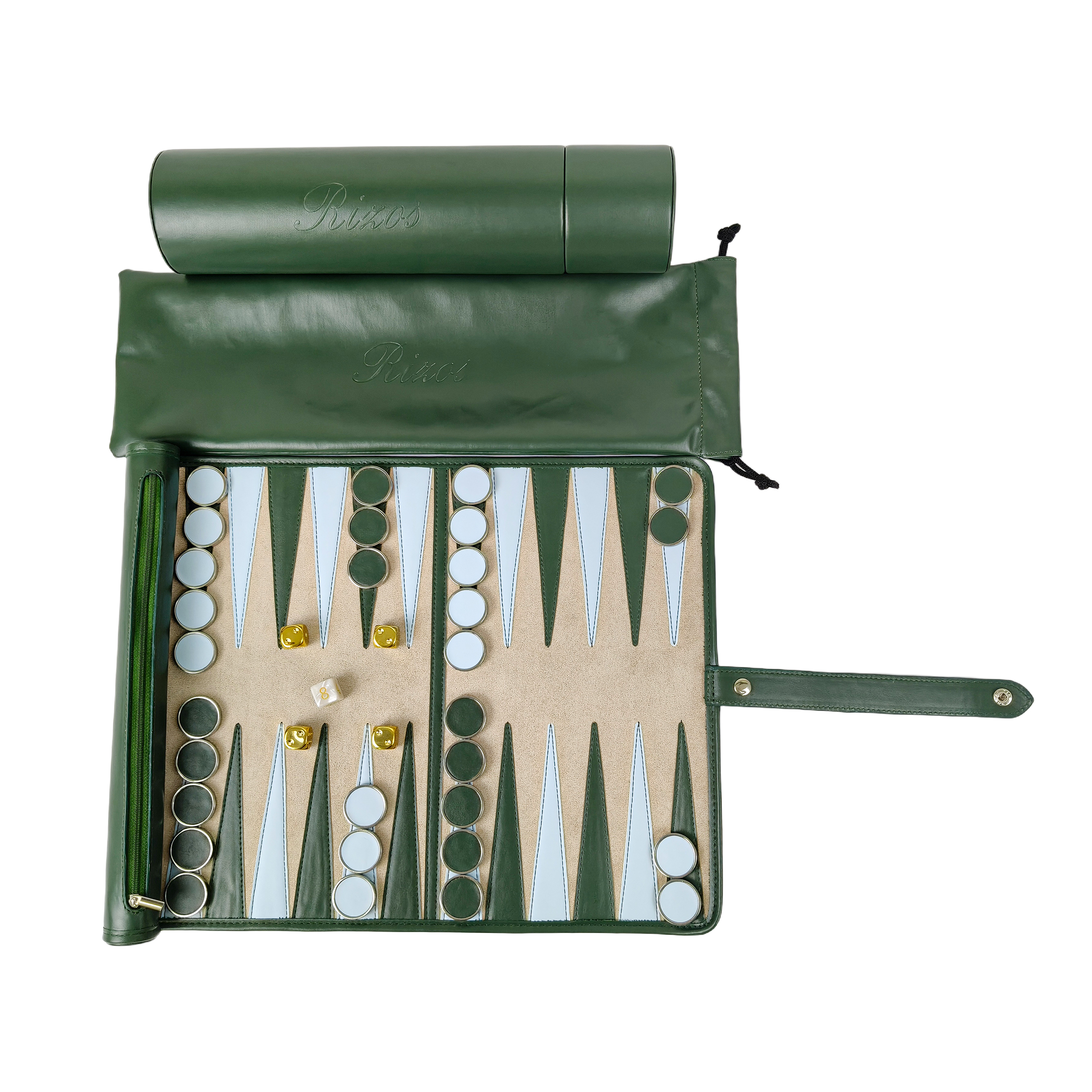 New Style 3-Piece Travel Roll-Up Backgammon Set