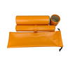 Vibrant Orange Travel Roll-Up Backgammon Kit | Complete 3-Piece PU Leather Gift Set
