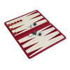 Travel PU Leather Backgammon Set With Zipper Case