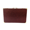 Luxury Croc-Embossed PU Leather Backgammon Set with Velvet Interior