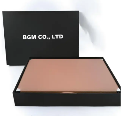 luxury leather backgammon set with rigid gift box for gift‑giving
