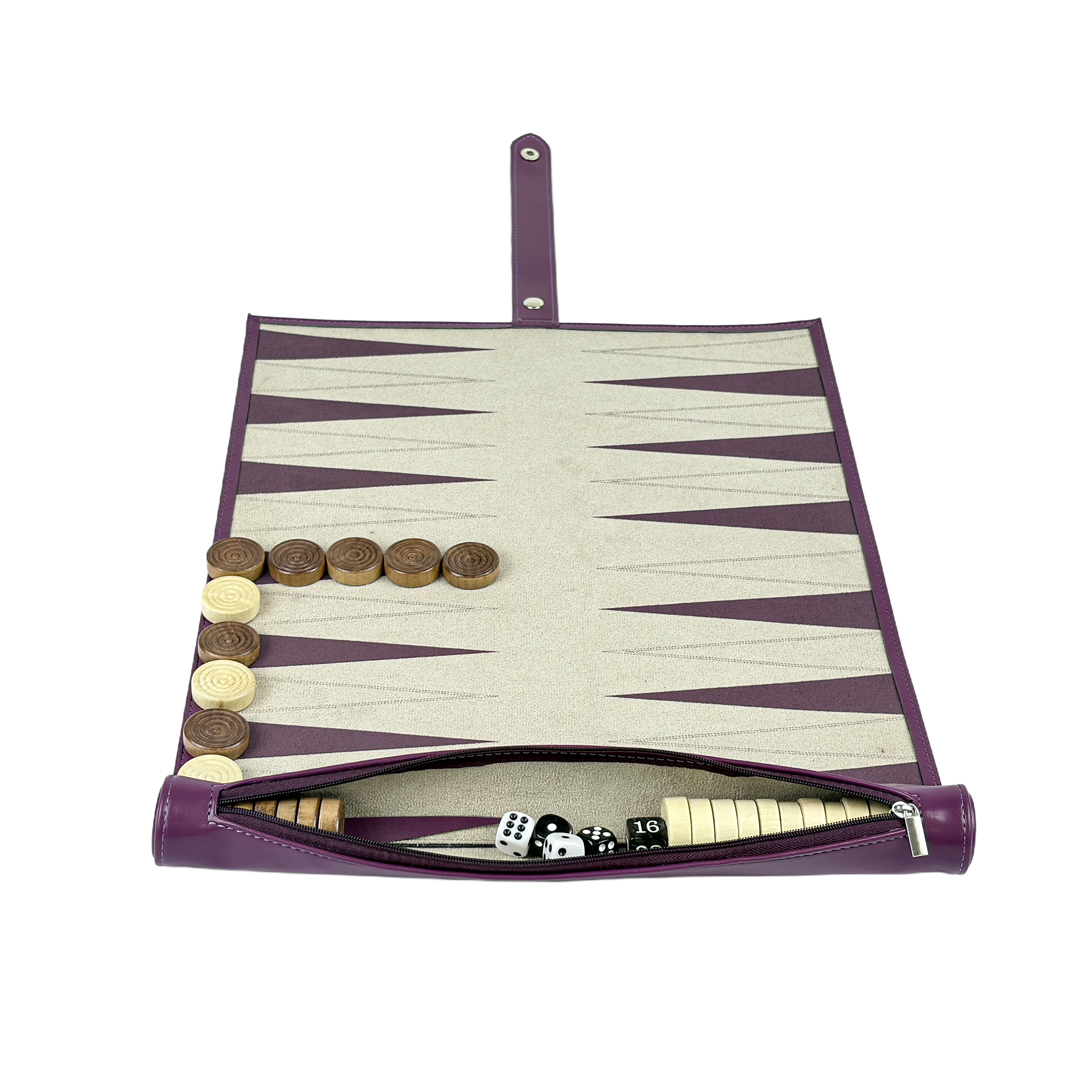 Stitch-Free Roll-Up Backgammon Set