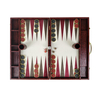 Luxury Croc-Embossed PU Leather Backgammon Set with Velvet Interior